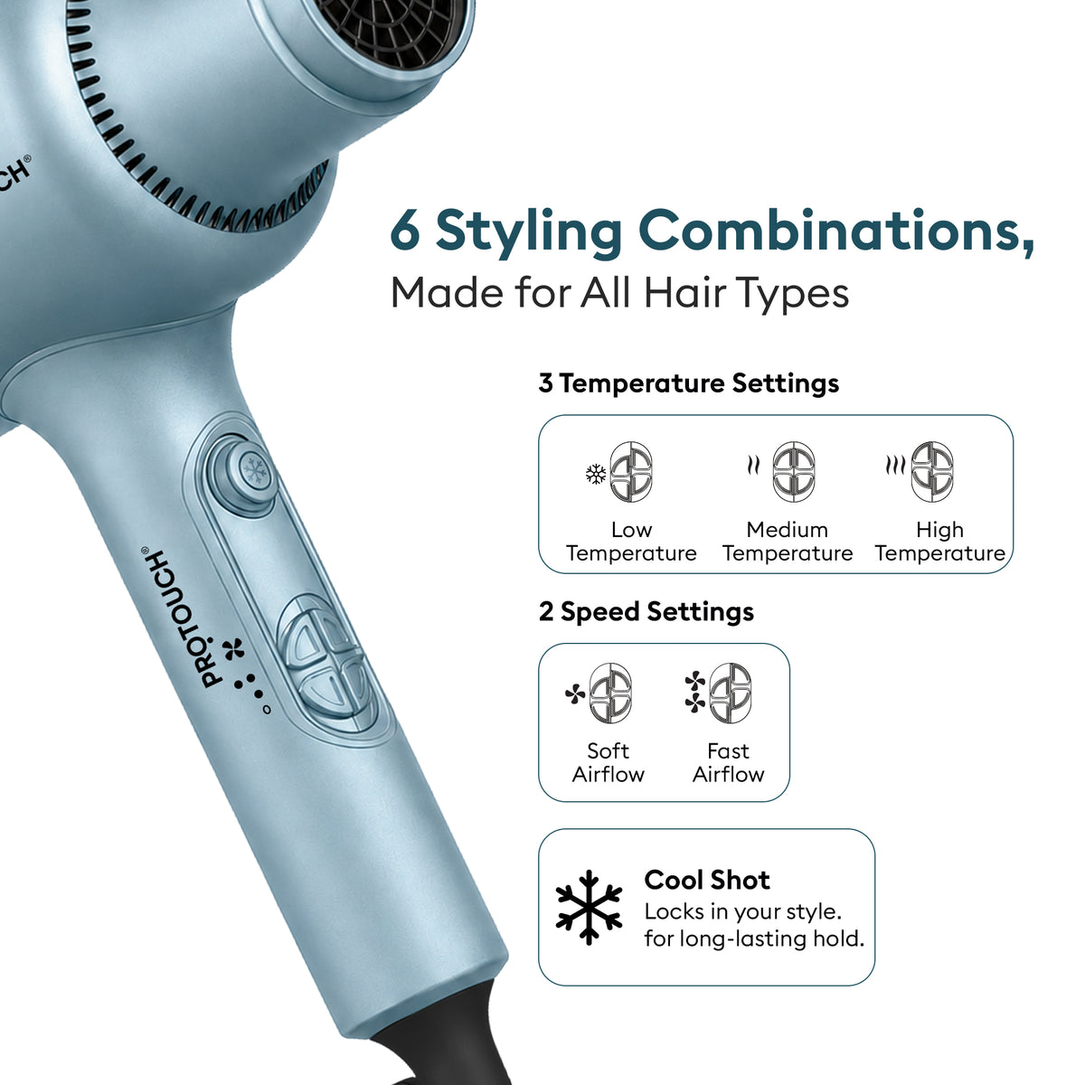 PROTOUCH AirZ 3-in-1 Power Hair Dryer