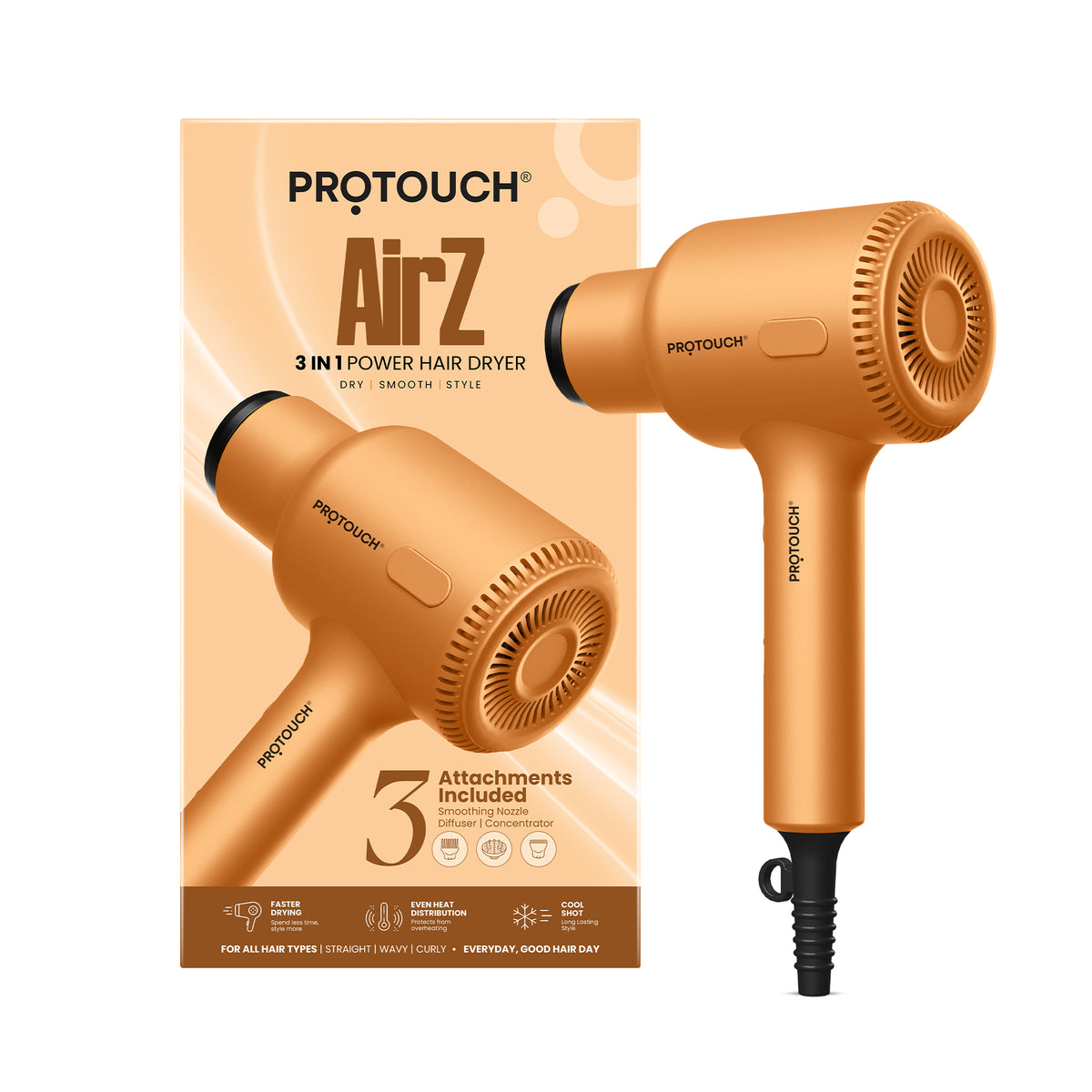 PROTOUCH AirZ 3-in-1 Power Hair Dryer