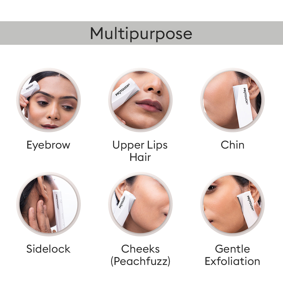 Eyebrow Hair Removal Attachments - Set of 3 Tips | (Replacement Tips for our Dermaplaning Device)