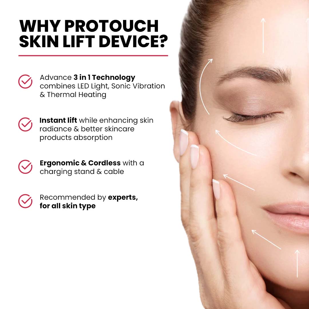 Skin Lift LED Powered Face Massager for At-Home Facial Care (New & Improved)
