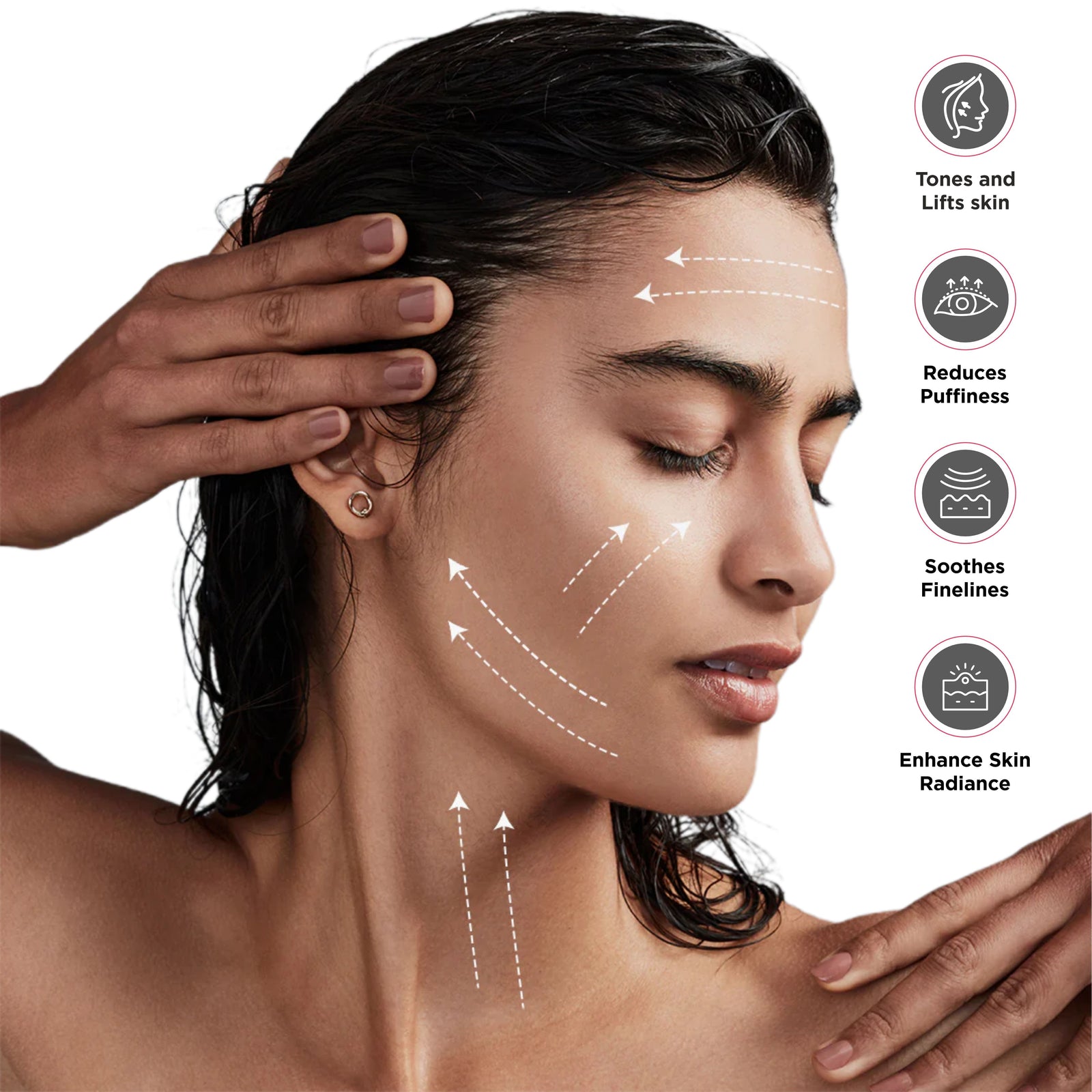 Skin Lift LED Powered Face Massager for At-Home Facial Care (New & Improved)
