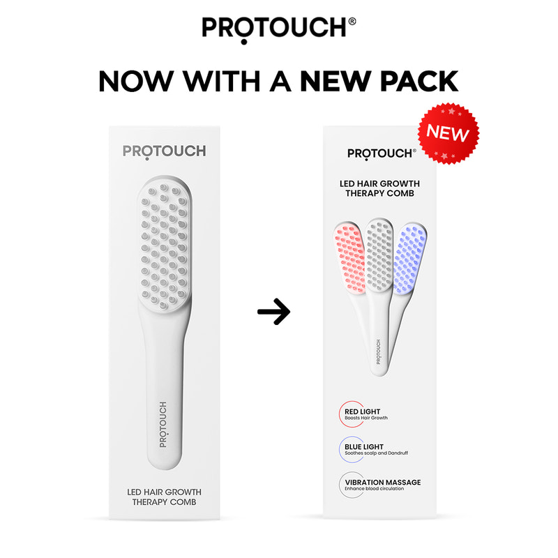 LED Hair Growth Therapy Comb | Vibrating Scalp Massage Comb with LED lights