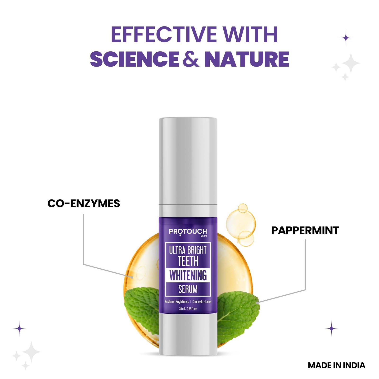 Sparkling Teeth Whitening Combo | 3-step whitening trip with Hi-shine toothpaste & Teeth whitening serum and Pearl white drops