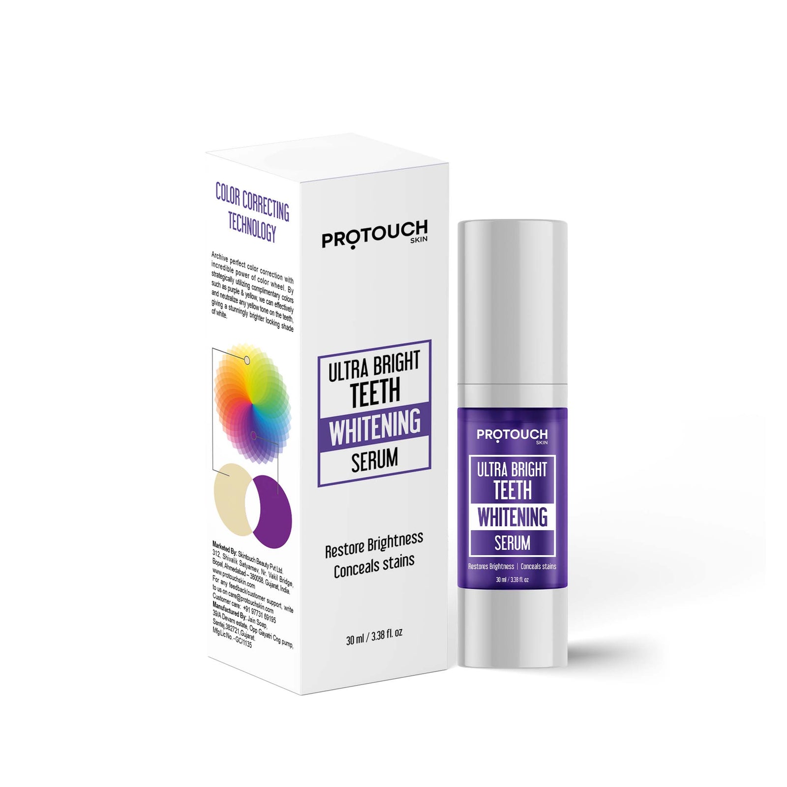 Purple Teeth Whitening Toothpaste Serum | Ultra bright, color-correcting Toothpaste for whiter teeth & Fresh breath