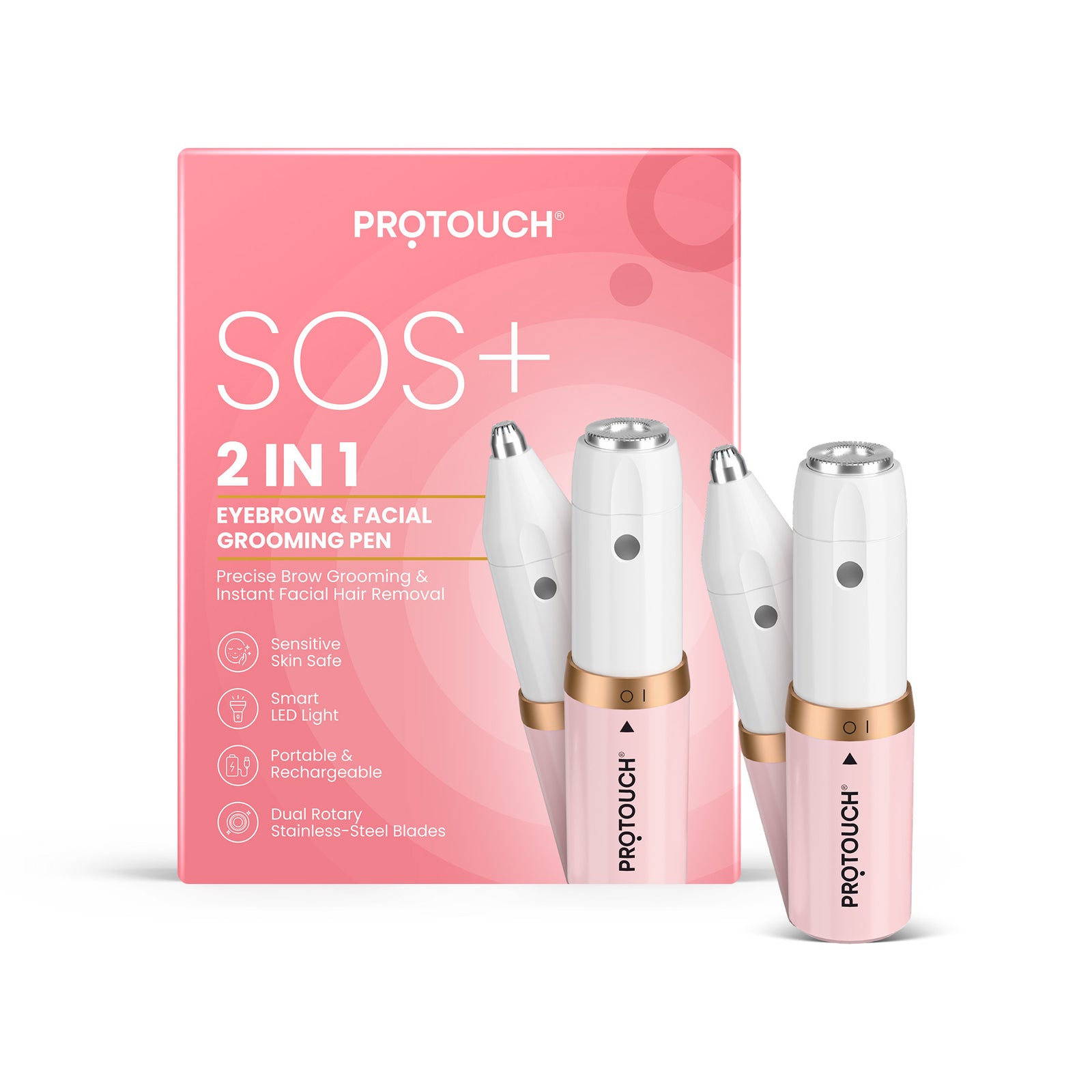 PROTOUCH SOS+ 2-in-1 Eyebrow & Facial Grooming Pen