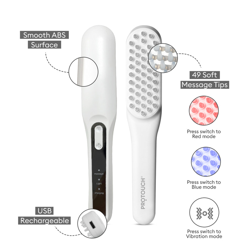 LED Hair Growth Therapy Comb | Vibrating Scalp Massage Comb with LED lights