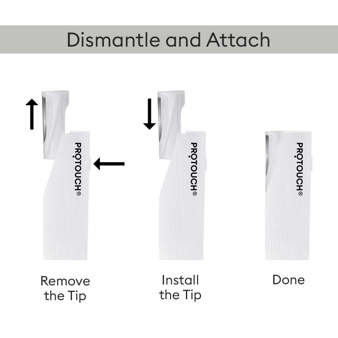 Facial Hair Removal Attachments - Set of 3 Tips | (Replacement Tips for our Dermaplaning Device)
