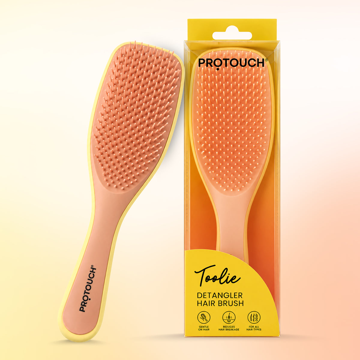 Toolie Detangler Hair Brush | Dual-Length Flexible Bristles for Wet & Dry Hair