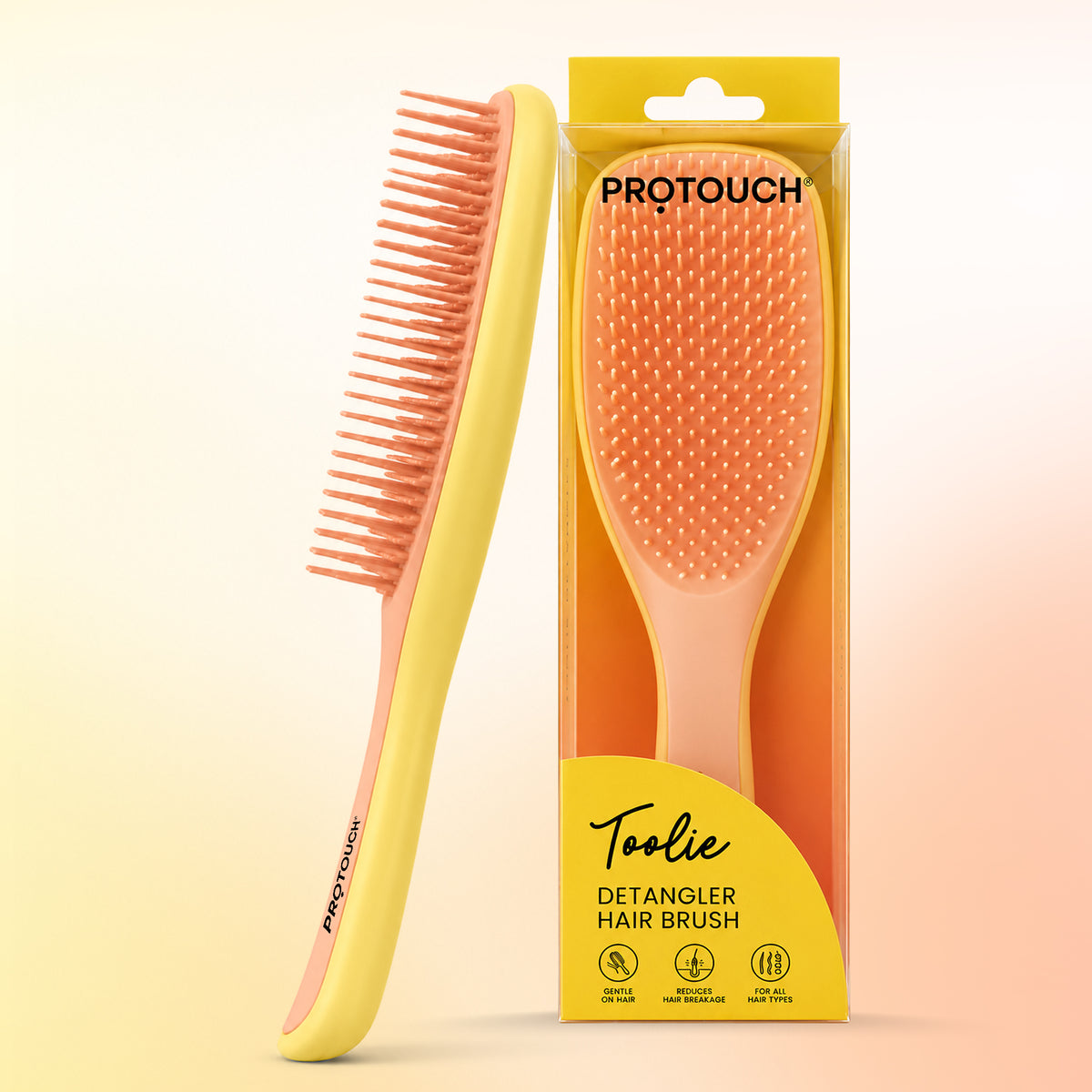 Toolie Detangler Hair Brush | Dual-Length Flexible Bristles for Wet & Dry Hair