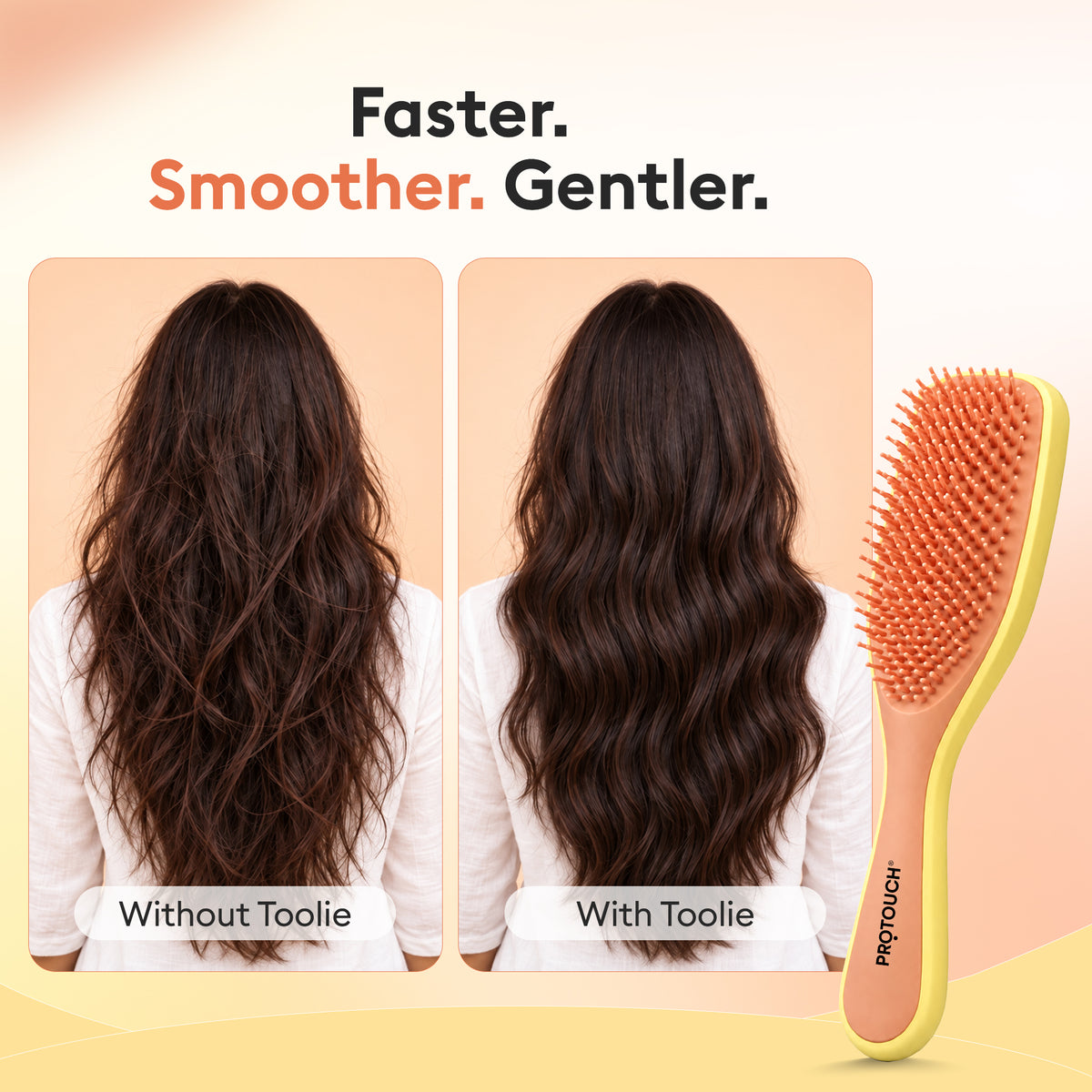 Toolie Detangler Hair Brush | Dual-Length Flexible Bristles for Wet & Dry Hair