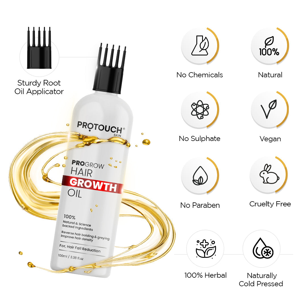 Pro-Grow Hair Growth Oil (Pack Of 2) | Goodness of 21 Cold-pressed Herbal Oils in one