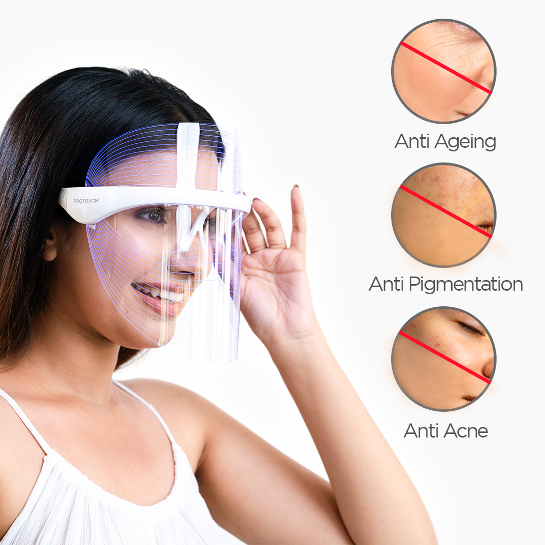 3-in-1 LED Light Therapy Face Mask | Dark Spots, Acne & Anti-Aging Care