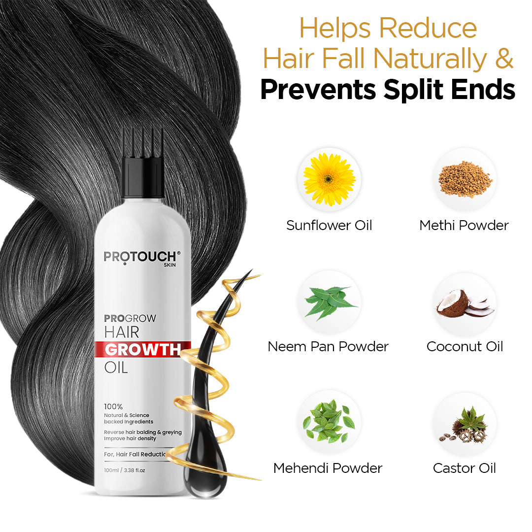 Pro-Grow Hair Growth Oil (Pack Of 2) | Goodness of 21 Cold-pressed Herbal Oils in one