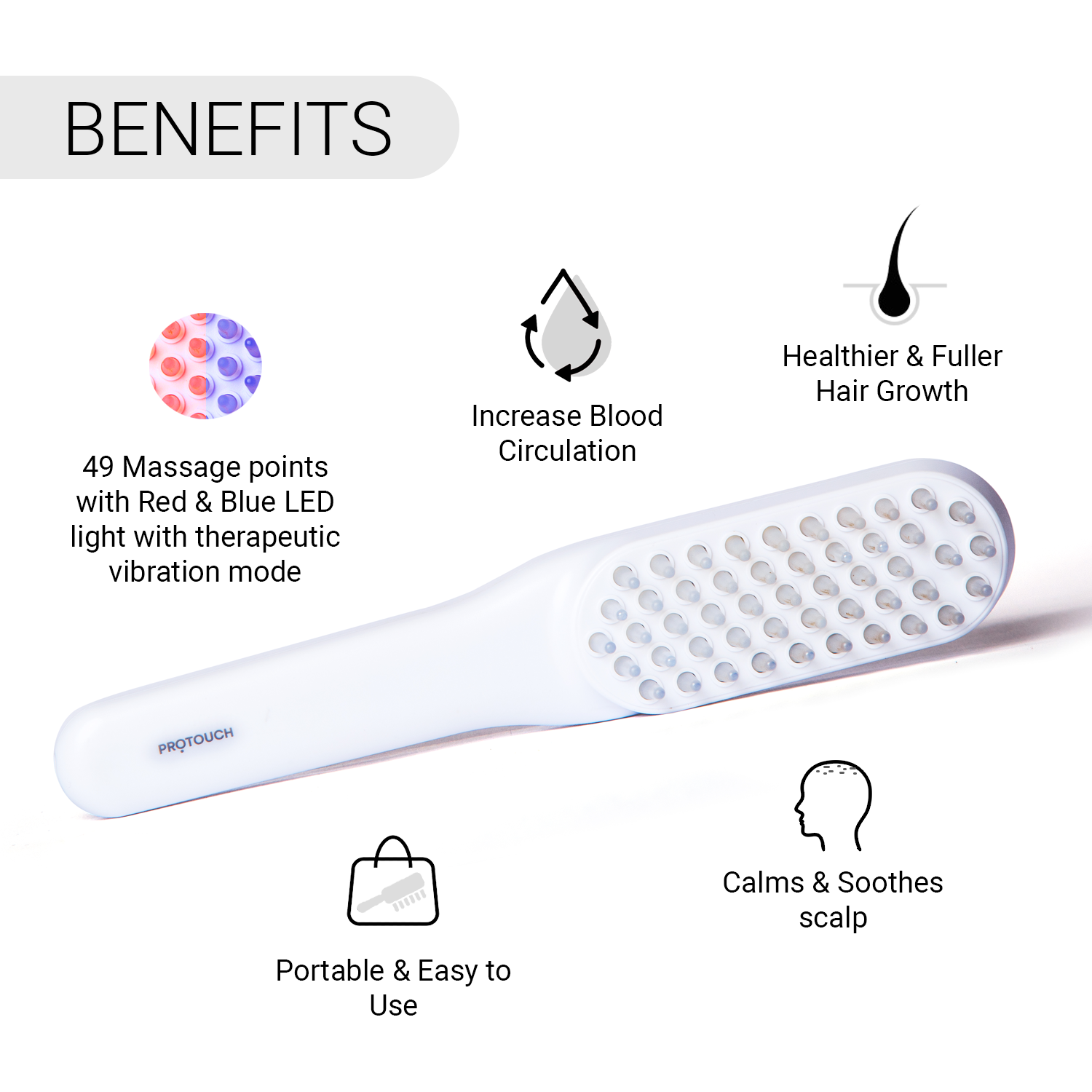 LED Hair Growth Booster combo | LED Comb & Hair Growth Oil
