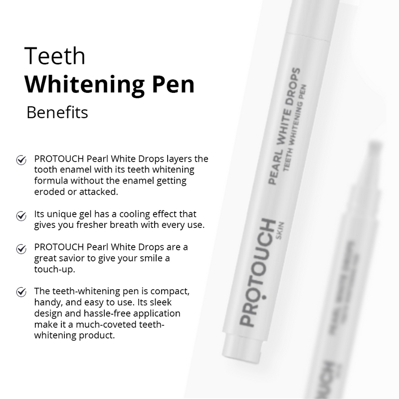 Pearl White Drops | Enamel Safe Teeth Whitening Gel with Pen Applicator