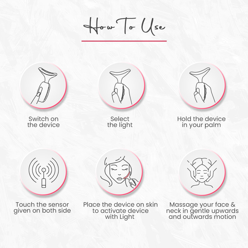 Skin Lift Device | LED Powered Face Massager For Facial At Home