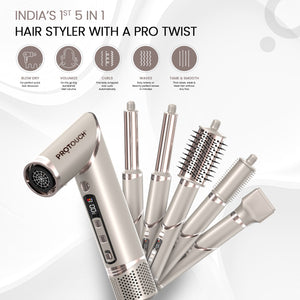 Airshot, All in 1 Hair Multi-styler | Curl, Smooth, Dry, Blow, Volume