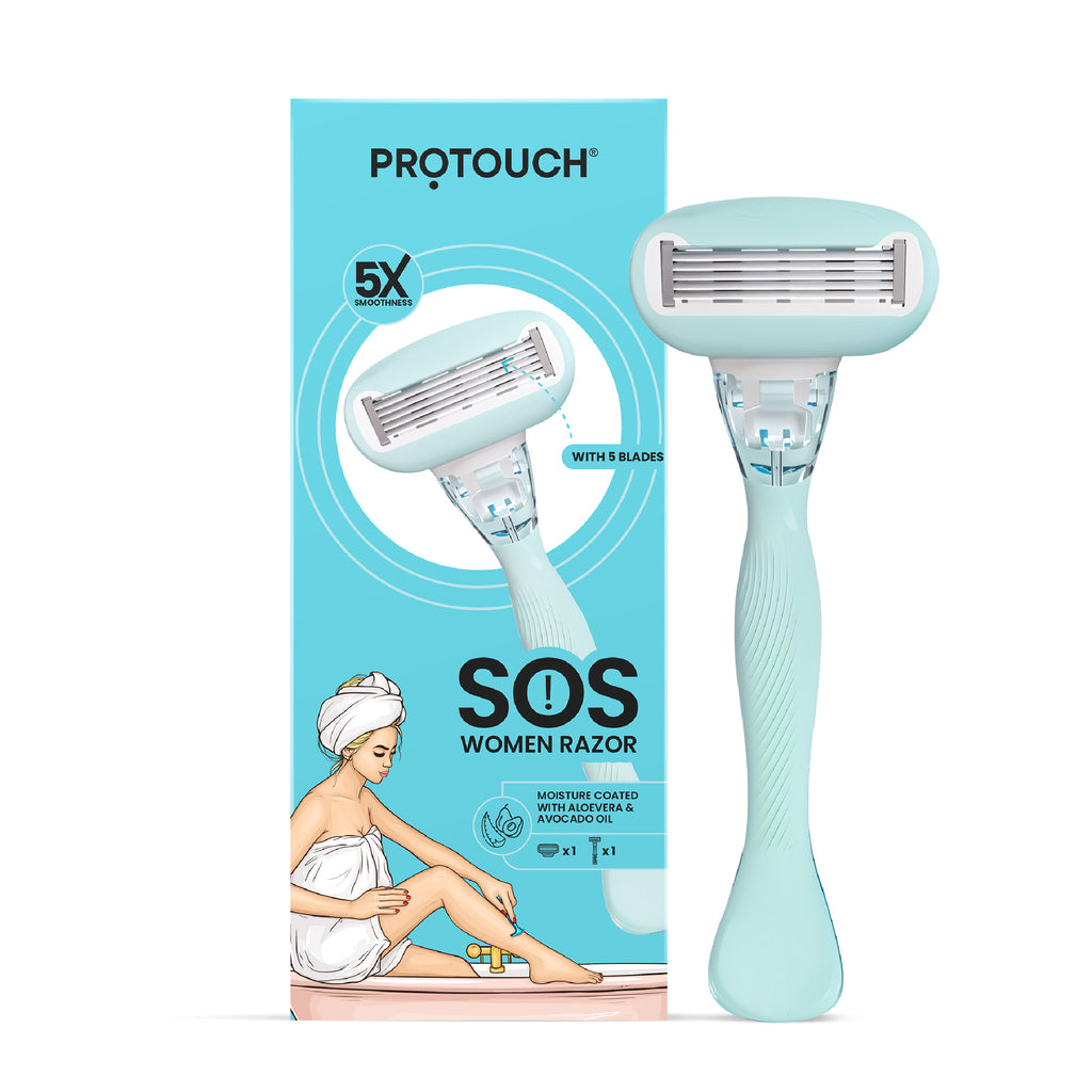 SOS Women Razor | Painless & One Stroke Hair Removal Razor | 5-Blade T ...