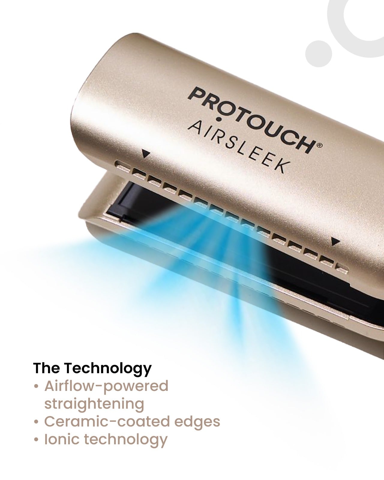 Protouch Air Sleek 2-in-1 Hair Straightener, Instant Drying, Smooth St
