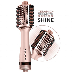 Protouch Born To Shine 2‑in‑1 Styling Blow Brush – Drying, Straightening & Styling Tool for Smooth, Shiny Hair