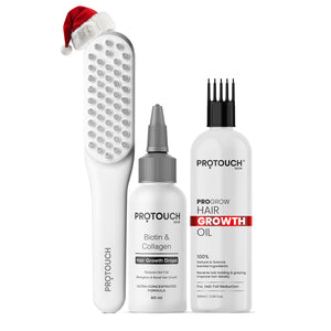 Hair Growth Experts Trio | Ultra concentrated serum, Cold pressed oils & LED Therapy Comb