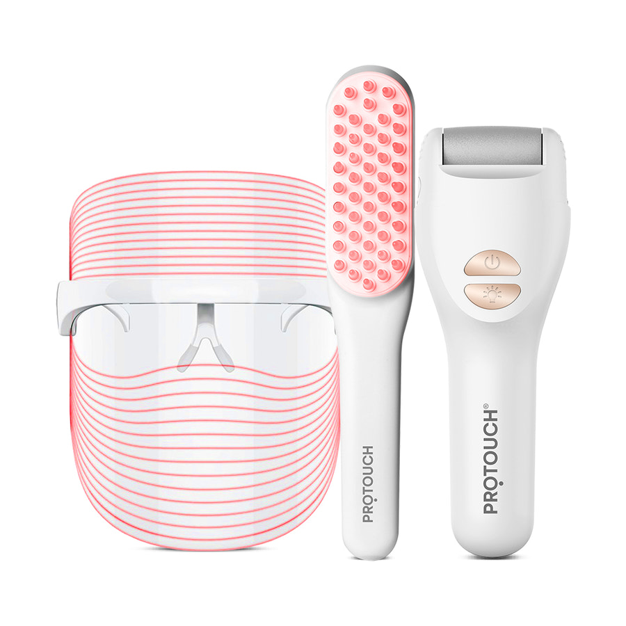 Head to Toe Combo (Callus Remover Device + LED Therapy Comb+ LED Face Mask)