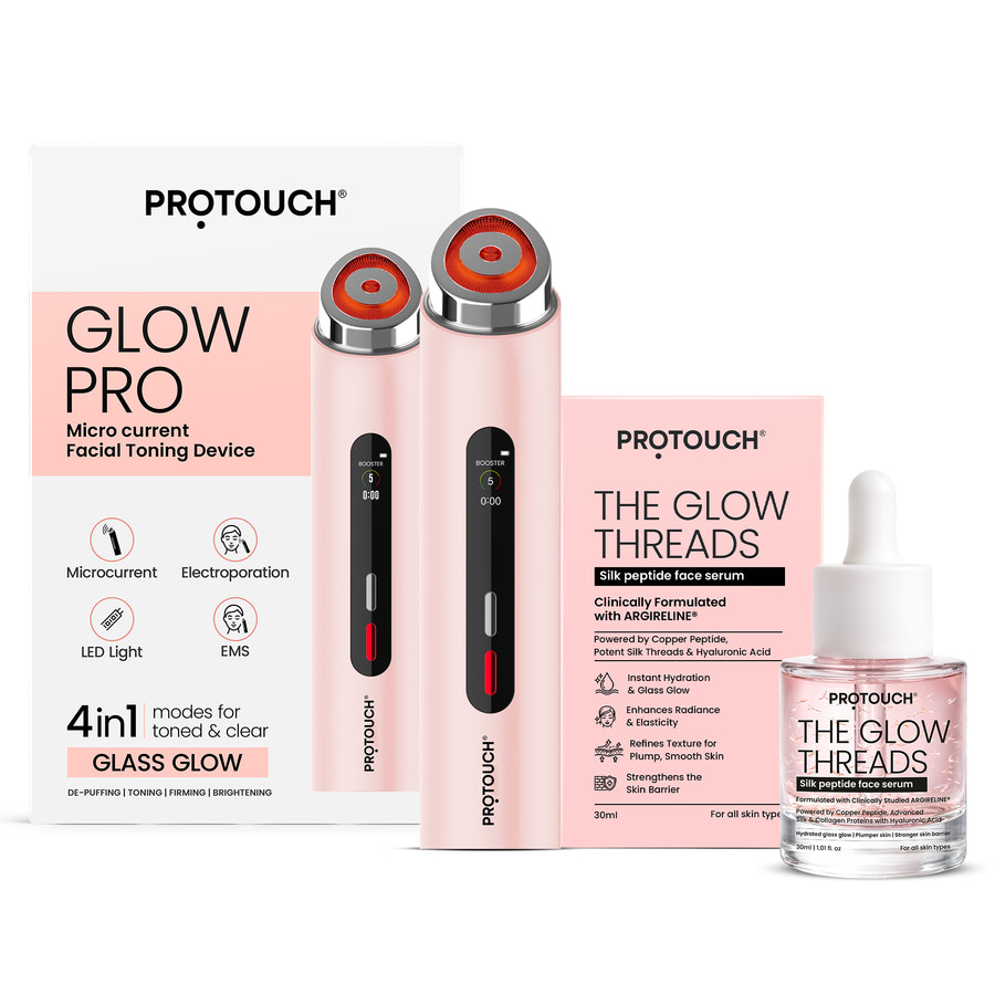 The Sculpt & Glow Kit: Glow Pro 4-in-1 Facial Toning Device + Glow Threads Serum (30ml)