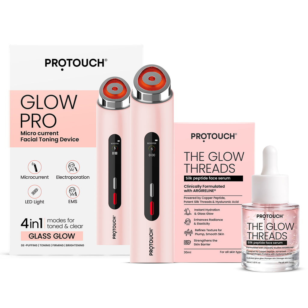 The Sculpt & Glow Kit: Glow Pro 4-in-1 Facial Toning Device + Glow Thr ...