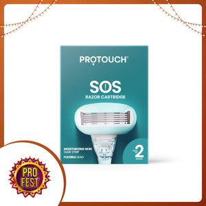 SOS Razor Cartridge | Painless & One Stroke Hair Removal Razor | 5-Blade Technology