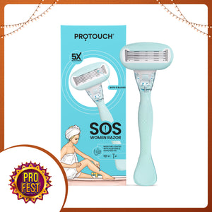SOS Women Razor | Painless & One Stroke Hair Removal Razor | 5-Blade Technology